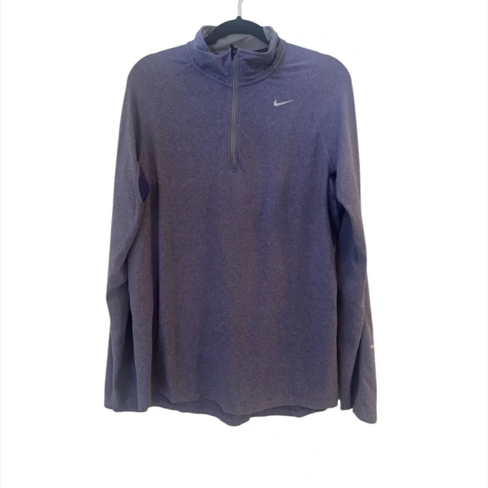 Nike Element Dri-Fit Long Sleeve 1/4 Zip Pullover Reflective‎ Blue Gray Womens M